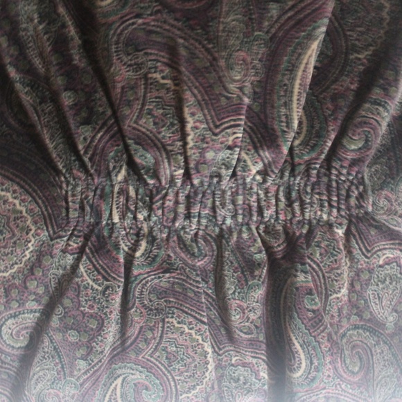 Vintage Cotton Velvet Paisley Vest with Brass Zipper Front and Zippered … - Picture 3 of 8